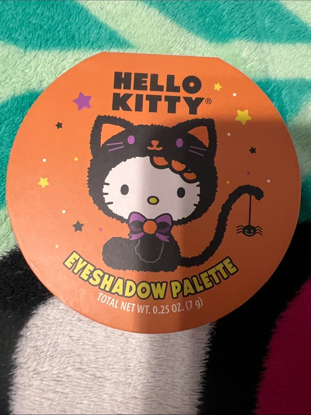 Hello Kitty Halloween Eyeshadow Palette — Orange, Green, Purple, Black, Yellow